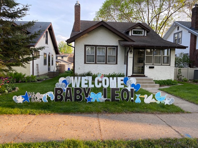 Spell It Out Welcome Baby Leo Photo